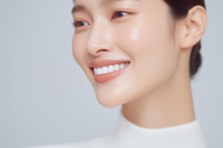 審美歯科治療をした女性の綺麗な歯