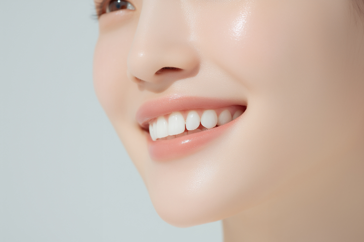 審美歯科治療をした女性の綺麗な歯